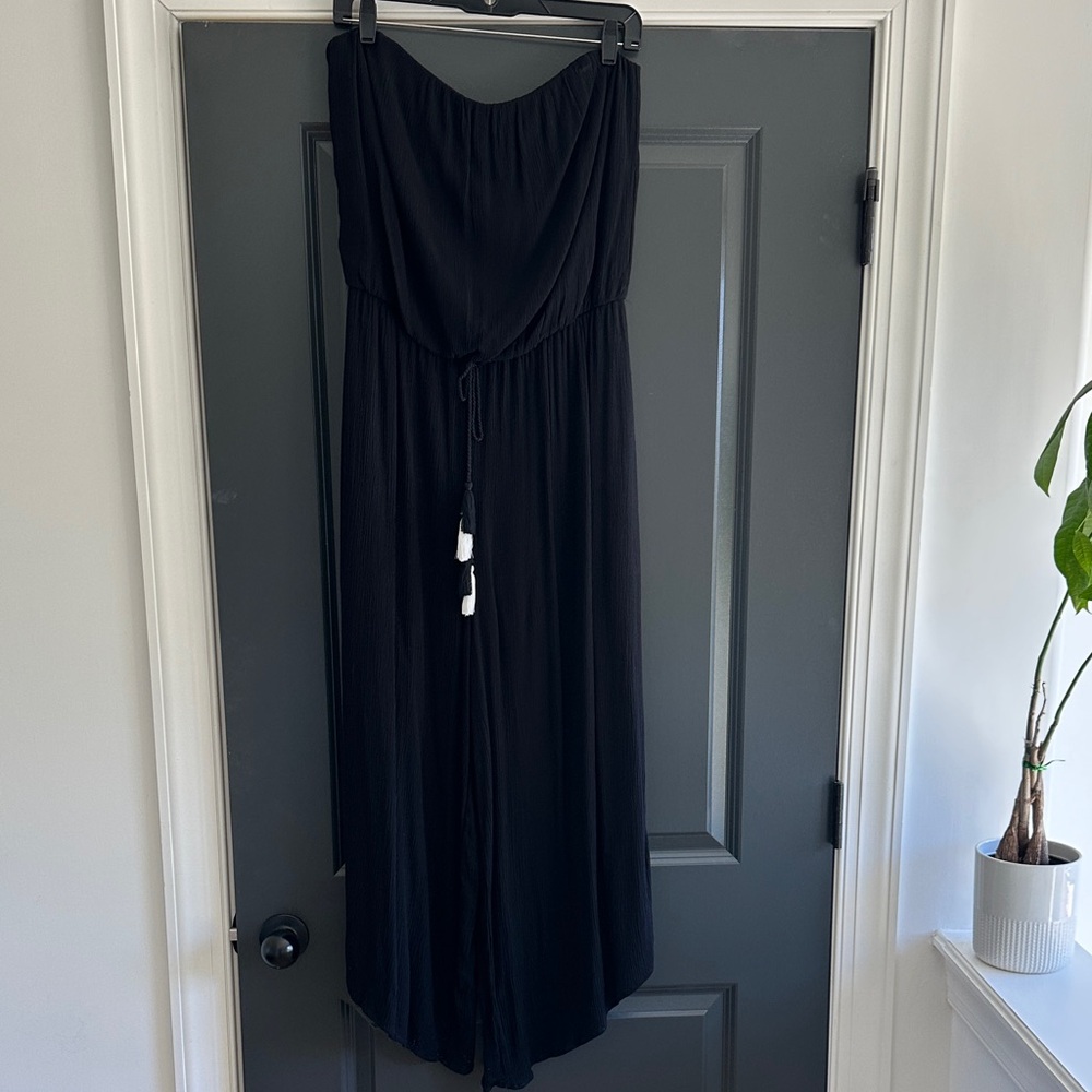 Black Strapless Jumpsuit